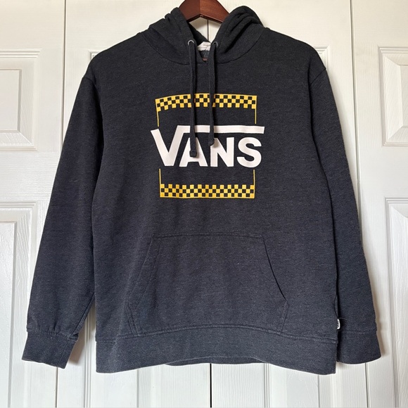Vans Women's Dark Gray Checkered Skate Logo Hoodie Size Small - Picture 7 of 8